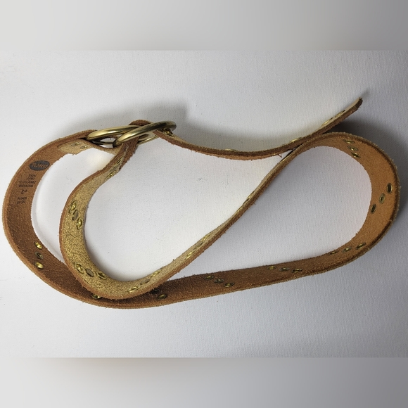 Genuine Leather Gold Belt - Picture 6 of 8